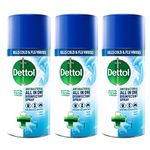 Dettol All-in-One Disinfectant Spray Crisp Linen, 400 ml, Pack of 3 (Packaging May Vary)