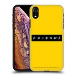 Head Case Designs Officially Licensed Friends TV Show Pattern Logos Hard Back Case Compatible With Apple iPhone XR