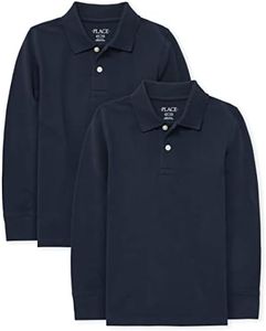 The Children's Place,boys,Long Sleeve Pique Polo,Nautico 2 Pack,Medium