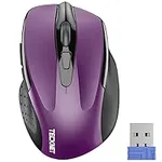 TECKNET Wireless Mouse, 2.4G Ergonomic Optical Mouse, Computer Mouse for Laptop, PC, Computer, Chromebook, Notebook, 6 Buttons, 24 Months Battery Life