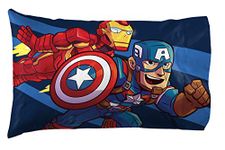 Jay Franco Marvel Super Hero Adventures Charge 1 Pack Pillowcase - Double-Sided Kids Super Soft Bedding - Features The Avengers (Official Marvel Product)