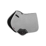 LeMieux Close Contact Suede Square Saddle Pad - English Saddle Pads for Horses - Equestrian Riding Equipment and Accessories (Grey - Large)