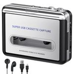 Cassette Player Tape Recorder- Convert Tape to Digital MP3 Digital, Portable Walkmaner with Auto-Reverse, 3.5MM Headphone Jack