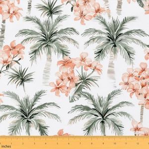 Erosebridal Palm Tree Upholstery Fabric, 10 Yards