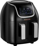 Russell Hobbs 27290 Snappi 8.5L/2x 4.25L Dual Basket Air Fryer - Family Digital Airfryer with Adjustable Drawers and Cooking Sync, Black, 1800W