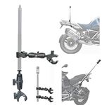 Fotoleey Camera Mount Double Clamp Aluminum Material Adjustable Motorcycle Bike Handlebar for Insta360 X4, X3, X2 ONE RS —Double Clamp Mount Kit for 3rd Person Shot