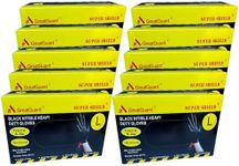 Disposable Nitrile Gloves,Heavy Duty 6.0 grams,Tough and Strong,Powder Free,Non-Sterile,Textured Fingertips,Food Safe (10 boxes of 100) 1,000 PCS (Large)