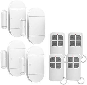 Shackcom 4pcs Allarme per Porte e Finestre 130dB,Con 4 Telecomandi,Wireless Magnetico Allarme Antifurto Sistema Sensori di Sicurezza Domestica con Batteria,per i Negozi di Home Office,door alarm