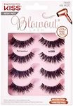 KISS Blowout Lash Pompadour 4 pack, 4 Pair, Black (KBLM02C)