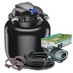 allpondsolutions Auto Cleaning Pressurised Koi Fish Pond Filter with UV Steriliser Light All in One Complete Kit - Ponds Up to 50000 litres - AUTO-PFC-50000-KIT