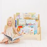 Wooden Kids Bookshelf w/Scalloped E