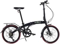 ECOSMO 20" Lightweight Alloy Folding City Bike Bicycle, full disc brakes Small foldup size so fits most car boots easily, 7 Gears,11.5kg - 20AF09BL
