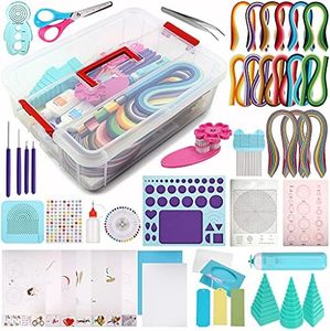 Skelang Paper Quilling Kit with Storage Box, 1860 Paper Strips, 22 Pieces Quilling Tools and Supplies