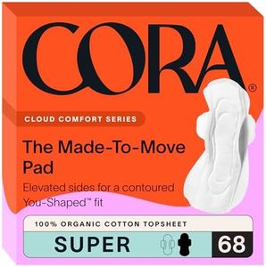 Cora 100% Organic Cotton Topsheet Pads (68 Made to Move Super Pads)