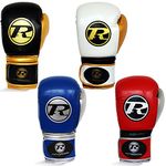 Ringside Pro Fitness Boxing Gloves Adult Training Gloves 10oz 12oz 14oz 16oz Bag & Pad Gloves Boxercise Gloves (Black/Gold, 10oz)