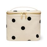 Kate Spade New York Insulated Soft Cooler Lunch Tote with Double Zipper Close and Carrying Handle, Big Deco Dot