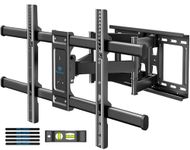 PERLESMITH TV Wall Mount Bracket Full Motion Dual Articulating Arm for Most 37-70 Inch LED, LCD, OLED, Flat Screen,Plasma TVs up to 132lbs VESA 600x400mm with Tilt, Swivel and Rotation