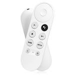 Replacement Remote Control for Google Chromecast with Google TV (4K)-Streaming Stick Entertainment with Voice Search-Snow (Remote Control Only)