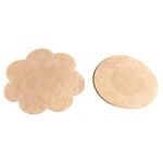 Meiyea 10 Pair Nipple Covers Breast Petals, Nipple Skin Flower Nipple Pasties for Women Nippleless Covers Beige