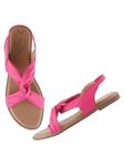 Shoetopia Women's SND-137 Magenta Flat Sandal-9 Kids UK (SND-137-Magenta)-EU42