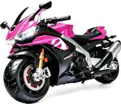 24V Kids Motorcycle, Aprilia Licensed Kids Electric Motorcycle 200W Motor up to 10 MPH with Long Battery Life, Thread Wheels, Training Wheels, Large Seat-Pink