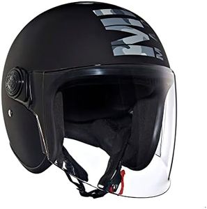 Royal Enfield Flip-Up Coopter Camo MLG ISI Certified Riding Helmet with Clear Visor Matt Black, Size: M( 57-58Cm) with High Density Eps for Better Impact Absorption & Comfort On Long Rides