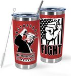 Icesip Trump Coffee Mug 2024, Trump Fight Tumbler Donald Trump Merchandise, Trump Shot At Stainless Steel Cup, Trump Bloody Ear Fist Pump PA Butler, Red