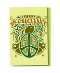 Tree-Free Greetings EcoNotes 12-Count Good Karma Peace Sign Turtle Blank Notecard Set with Envelopes, All Occasion, Hippie (FS56970)