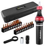 ATsafepro Torque Screwdriver Set 1-6 Nm, Torque Wrench Screwdriver 1/4" Bit Adapter with 22 Precision Bits - Slotted, Hex, Torx and Phillips Bits, for Electronics, Bikes, DIY