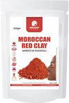 AmazerCare Moroccan Red Clay Powder Face Masks & Hair Care (225gm, 1 Pouch) Natural Face Pack, Skin Care Treatment & Healing