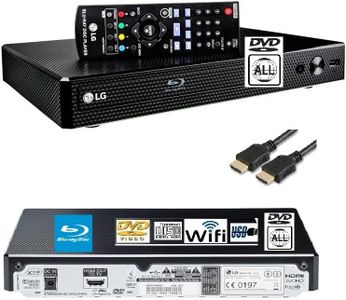 MULTIREGION DVD UNIT for LG BP350 SMART Share Blu-Ray (EU REGION BD)/DVD (MULTIREGION) /CD Player, WiFi Enabled, Multi Room, Remote/Compact/Black with HDMILEAD