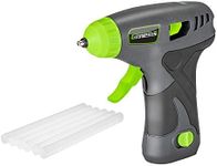 Genesis GLGG08B 8V Lithium-Ion Cordless Rapid Heat-Up Glue Gun with Removable Battery Pack, Charging Stand, and 6 Glue Sticks
