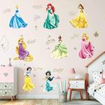 Supzone Princess Wall Stickers Girls Wall Décor Removable Art Decor for Baby Nursery Girls Bedroom Wall Decals