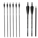 Zhan Yi Archery Carbon Arrows 350 Spine Hunting Shaft with Field Points for Compound and Recurve Bows (12P 31 inch Arrows)