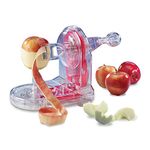 Starfrit Apple Peeler - Easily Peels All Types of Apples - Spring Loaded Arm Adapts to Various Shapes - Bonus Apple Corer