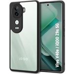 TheGiftKart Ultra-Hybrid Sleek Armor Back Cover Case for Vivo V40e / iQOO Z9s 5G | 360° Protection | Crystal Clear Hard Back Transparent Cover Case for Vivo V40e / iQOO Z9s 5G (Clear)