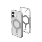 Urban Armor Gear UAG iPhone 16 Case, Plyo Mag-Safe Compatible, Rugged Lightweight Slim Shockproof Protective Case/Cover Designed for iPhone 16 (6.1-Inch) (2024) - Ice/Silver