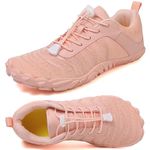 MIFAWA Barefoot Shoes Men Women Minimalist Shoes Zero Drop Workout Cross-Trainer Hiking Water Wide Toe Box Hike Footwear Grounded for Women Lotus Pink