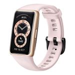 HUAWEI Band 6 - All-Day SpO2 Monitoring, 1.47" FullView Display, 2-Week Battery Life, Fast Charging, Heart Rate Monitoring, Sleep Tracking, 96 Workout Modes, Message Notifications, Sakura Pink