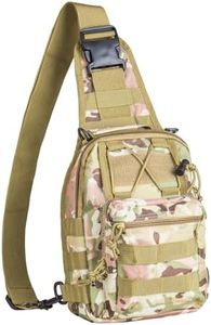 Seaponer Hunting Backpack, Hunting Gear Accessories Stuff Small Carry Pouch, Sling Shoulder Bag for Licenses Flashlight Knife Water Bottle Deer Call, Light Pack for Deer Duck Tree Bow Hunt, Cp Camouflage