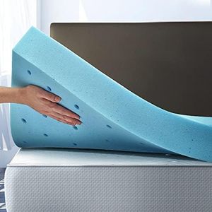 Mona Bedding Queen 8cm Thick Memory Foam Mattress Topper Cooling Gel Bed Mattress Protector Pad with Removable Bamboo Cover Breathable Underlay Flat Mat Q Size 203cm x 153cm