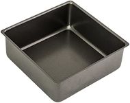 Bakemaster Cake Pan Non-Stick Loose Base Square Deep Cake Pan, Grey, 40061