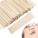 Eye Brow Wooden Wax Sticks Mini Waxing Applicator Sticks Lip Nose Eyebrow Waxing Sticks Wood Craft Small Wax Applicator Facial Hair Wax Spatula for Home Spa Hair Removal Smooth Skin Use (400 Pieces)