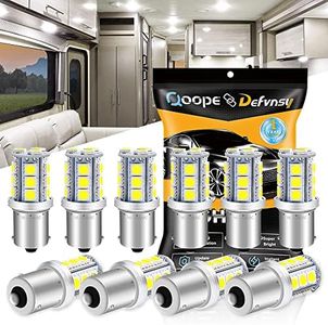 Qoope 1156 LED Bulb Red Lawn Tractor Light Rear Cab Brake Light,7506 1141 LED Bulb 12V RV Camper Interior Light BA15S Boat Marine Yacht Light,1073 LED 18SMD Single Contact Replacement Bulb