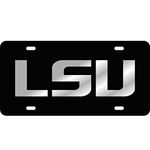 LSU Tigers Black Laser Cut License Plate Auto Tag, Made in the USA