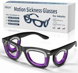 Hion Adult Anti- Motion Sickness Smart Glasses, Ultra-Light Portable Nausea Relief Liquid Glasses, Carsickness Airsickness Seasickness Glasses, Travel/Cruise Essentials