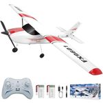 HAWK'S WORK 4 Channel RC Plane, Remote Control Airplane Cessna Ready to Fly, Brushless Motor 6-axis Gyro Stabilizer 3 Flight Mode Stunt Flying, Easy Trainer for Beginner & Kid