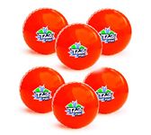 jaspo T-20 Plus Practice PVC Cricket Ball/Wind Balls (125-130 GMS) for - Indoor & Outdoor Street & Beach Cricket (Pack of 6) (Orange)