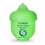 Freshaler Herbal Inhaler Lemongrass Flavor | 100% Natural, Ayurvedic | Helps with headache, sinus, migraine, cold, cough, allergies, nasal congestion