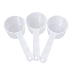 6 Pcs 50 ml Plastic Measuring Spoons Milk Powder Scoops Coffee Scale Teaspoons Lab Measuring Scoops for Pet Food